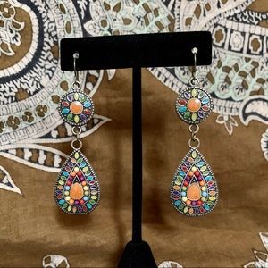 Multi-color Boho Dangle Earrings